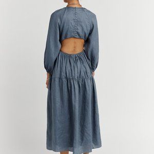 DISSH Impala Blue Linen Midi Stress